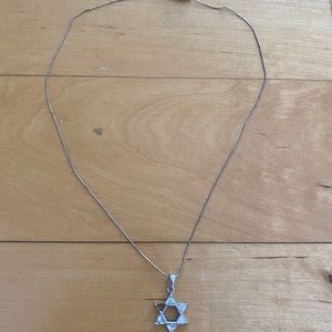 Bloomingdales 925 Silver Star of David Necklace